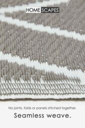 Homescapes Luxury Outdoor Rug Waterproof Reversible for Garden, Grey Geometric - Size: 120 cm x 180 cm - thumbnail 4