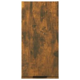 Berkfield Home Wall-mounted Bathroom Cabinet Smoked Oak 32x20x67 cm in Brown - Size: 32 x 20 x 67 cm - thumbnail 6