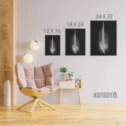 "Artery8 Sea Shell Sketch on Black Haeckel Botanical Canvas Wall Art - Size: W18"" x H24""" - thumbnail 4