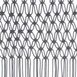 Berkfield Home Macrame Curtain Anthracite 140x240 cm Cotton in Dark Grey - thumbnail 5