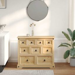 Berkfield Home Chest of Drawers Corona 103x46x83 cm Solid Wood Pine in Brown - Size: 103 x 46 x 83 cm - thumbnail 3
