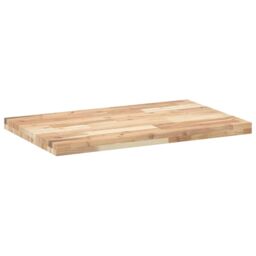 Berkfield Home Desk Top Untreated 120x50x4 cm Solid Wood Acacia in Brown - Size: 120 x 50 x 4 cm - thumbnail 3