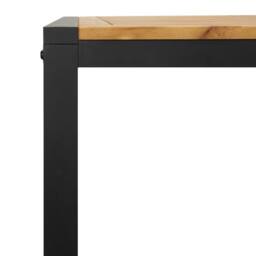 Berkfield Home Garden Table with U-shaped Legs 140x80x75 cm Solid Wood Acacia in Brown - Size: 140 x 80 x 75 cm - thumbnail 7