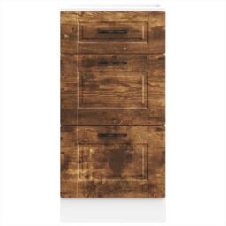 Berkfield Home Kitchen Base Cabinet Porto Smoked Oak Engineered Wood in Brown - thumbnail 4