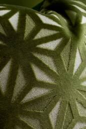 Appletree 'Star Geo' Velvet Filled Cushion in Green - Size: 43 cm x 43 cm - thumbnail 2