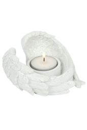 KDMD Glitter Angel Wing Candle Holder in Grey - thumbnail 2
