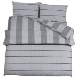 Berkfield Home Duvet Cover Set Grey 240x220 cm Cotton - thumbnail 2