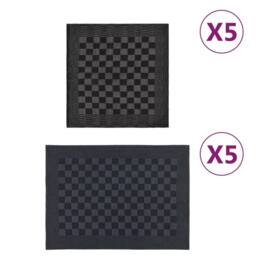 Berkfield Home Soft 10 Piece Towel Set Black & Grey Cotton - thumbnail 2