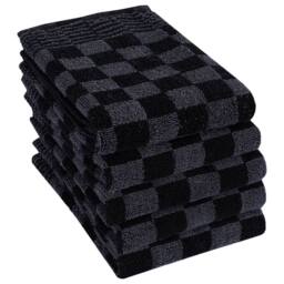Berkfield Home Soft 10 Piece Towel Set Black & Grey Cotton - thumbnail 4