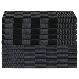 Berkfield Home Soft 10 Piece Towel Set Black & Grey Cotton - thumbnail 1