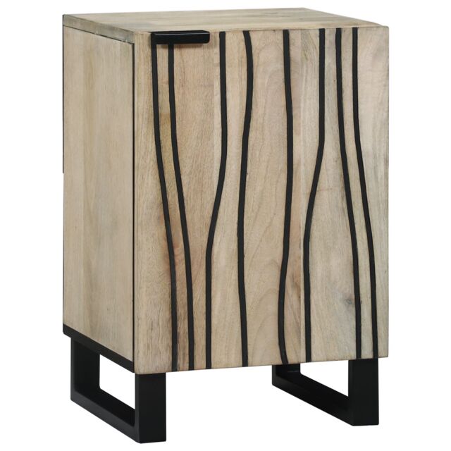 Berkfield Home Bathroom Cabinet with Shelf with Storage with Door Brown, Black 38 x 33.5 x 58 cm in Brown - image 1