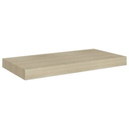Berkfield Home Floating Wall Shelves 4 pcs Oak 50x23x3.8 cm MDF in Brown - thumbnail 3