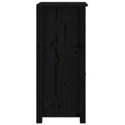 Berkfield Home Sideboards 2 pcs Black 40x35x80 cm Solid Wood Pine - Size: 40 x 35 x 80 cm - thumbnail 6