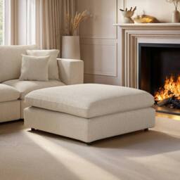 Solace+Co Asher Footstool in Beige