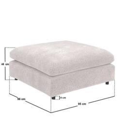 Solace+Co Asher Footstool in Beige - thumbnail 5