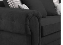 Furniture 786 Verona Scatter Back 3&2 Seater Sofa Set Chenille Fabric in Black - thumbnail 4