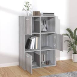 Berkfield Home Storage Cabinet Grey Sonoma 60x29.5x90 cm - thumbnail 7