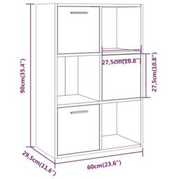 Berkfield Home Storage Cabinet Grey Sonoma 60x29.5x90 cm - thumbnail 9