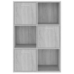 Berkfield Home Storage Cabinet Grey Sonoma 60x29.5x90 cm - thumbnail 1