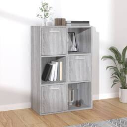 Berkfield Home Storage Cabinet Grey Sonoma 60x29.5x90 cm - thumbnail 2