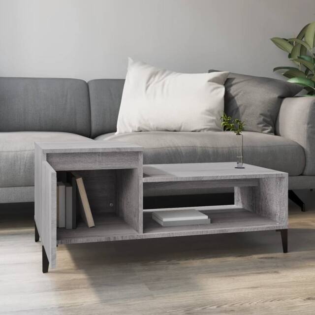 Berkfield Home Decorative Coffee Table Grey Sonoma 100x50x45 cm Engineered Wood - Size: 100 x 50 x 45 cm - image 1
