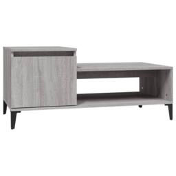 Berkfield Home Decorative Coffee Table Grey Sonoma 100x50x45 cm Engineered Wood - Size: 100 x 50 x 45 cm - thumbnail 3