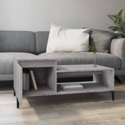 Berkfield Home Decorative Coffee Table Grey Sonoma 100x50x45 cm Engineered Wood - Size: 100 x 50 x 45 cm - thumbnail 1