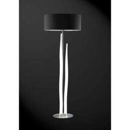 Netlighting Estalacta Floor Lamp 3 Light GU10 Indoor Silver Opal White Black Shade - thumbnail 2