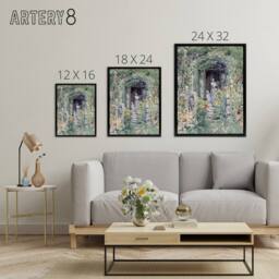 "Artery8 The Garden In Its Glory Floral Painting Hassam Framed Canvas Wall Art in Green - Size: W12"" x H16""" - thumbnail 4