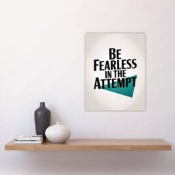"Artery8 Be Fearless In The Attempt Midcentury Typography Wall Art Print in White - Size: W12"" x H16""" - thumbnail 4