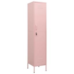Berkfield Home Locker Cabinet Pink 35x46x180 cm Steel - Size: 35 x 46 x 180 cm - thumbnail 2