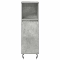 Berkfield Home 3 Piece Bathroom Furniture Set Concrete Grey Engineered Wood - thumbnail 7