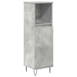 Berkfield Home 3 Piece Bathroom Furniture Set Concrete Grey Engineered Wood - thumbnail 6