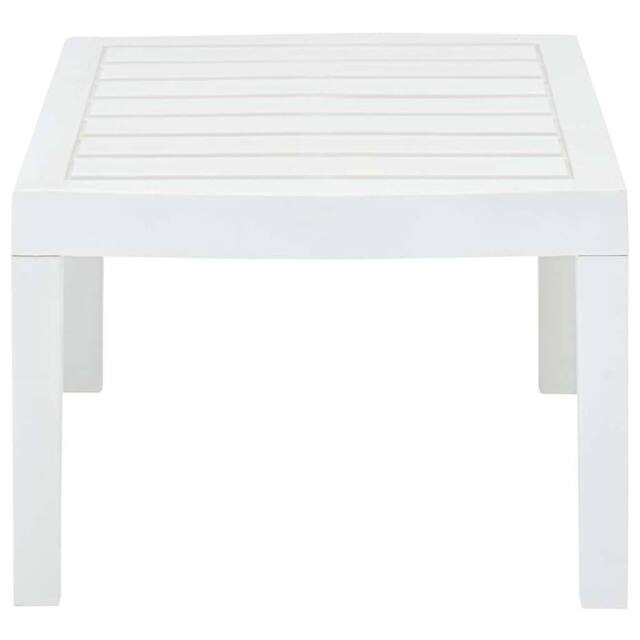 Berkfield Home Garden Table White 78x55x38 cm Plastic - Size: 78 x 55 x 38 cm - image 1