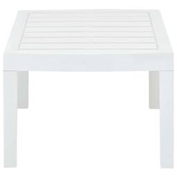 Berkfield Home Garden Table White 78x55x38 cm Plastic - Size: 78 x 55 x 38 cm