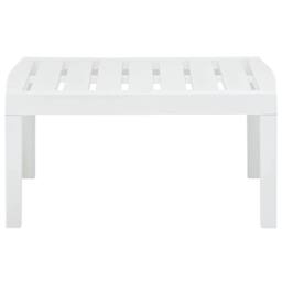 Berkfield Home Garden Table White 78x55x38 cm Plastic - Size: 78 x 55 x 38 cm - thumbnail 3