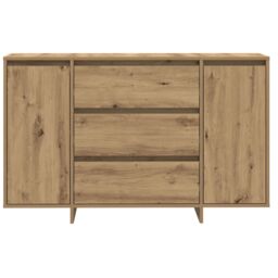 Berkfield Home Sideboard Artisan oak Solid Oak wood Artisan Oak Sideboard in Brown - thumbnail 4