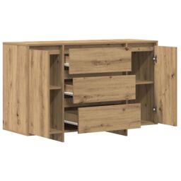 Berkfield Home Sideboard Artisan oak Solid Oak wood Artisan Oak Sideboard in Brown - thumbnail 3