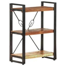 Berkfield Home Decorative 3-Tier Bookcase 60x30x80 cm Solid Reclaimed Wood - Size: 60 x 30 x 80 cm - thumbnail 8