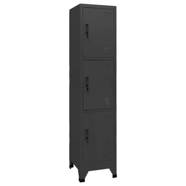 Berkfield Home Locker Cabinet Anthracite 38x45x180 cm Steel in Dark Grey - Size: 38 x 45 x 180 cm - image 1