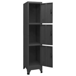 Berkfield Home Locker Cabinet Anthracite 38x45x180 cm Steel in Dark Grey - Size: 38 x 45 x 180 cm - thumbnail 5