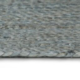 Berkfield Home Handmade Rug Jute Round 120 cm Olive Green - Size: 100 cm diameter - thumbnail 3