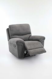 More4Homes Fosse 1 + 2 Seater Manual Recliner Fabric Modern Living Sofa in Dark Grey - thumbnail 6