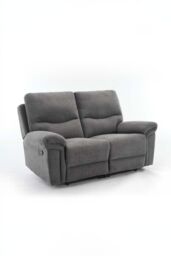 More4Homes Fosse 1 + 2 Seater Manual Recliner Fabric Modern Living Sofa in Dark Grey - thumbnail 2