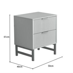KOSY KOALA Modern White Bedside Table with 2 Drawers & Gold Metal Legs - Elegant Storage Solution for Bedroom - thumbnail 6