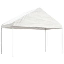 Berkfield Home Gazebo with Roof White 8.92x4.08x3.22 m Polyethylene - thumbnail 1