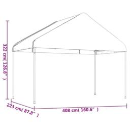 Berkfield Home Gazebo with Roof White 8.92x4.08x3.22 m Polyethylene - thumbnail 6