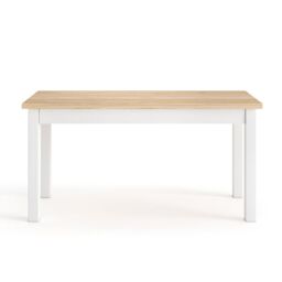 Living and Home 3Pcs Modern Rectangular Pine Dining Table and Bench Set in Natural - thumbnail 8