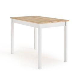 Living and Home 3Pcs Modern Rectangular Pine Dining Table and Bench Set in Natural - thumbnail 9