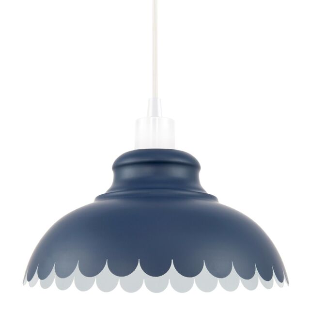 Happy Homewares Industrial & Modern Petal Designed Ceiling Pendant Lighting Shade in Midnight - image 1